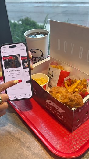 KFC Canada on Instagram: "One tap could take you from chicken to checkered flags 🏁🍗 Add the F1® THE MOVIE Sweepstakes to your next order on KFC.ca or the KFC App for a chance to win a trip to the Las Vegas Grand Prix. Conditions apply. #F1TheMovie is now in theatres. No purchase necessary. Open to age of majority residents of Canada. Starts June 2, 2025 at 10:00 a.m. ET and ends July 6, 2025 at 11:59 p.m. ET (contest consists of 2 entry periods, each starting June 2, 2025 at 10:0