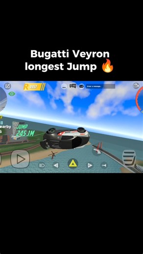 Longest Jump 🔥 Bugatti Veyron | Car Simulator 2 New Update | Realistic Car Game #cs2 #carsimulator2