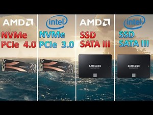 AMD PCIe 4.0 NVMe vs Intel PCIe 3.0 NVMe vs AMD SATA vs Intel SATA - Game Loading Times|Benchmarks