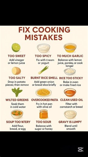 Fix Cooking Mistakes #healthylifestyle #cookingtips #cookingmistakes #cookingtips #cookingshorts | Nursing Exercise