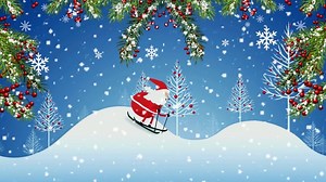 Santa, Ski, Christmas. Free Stock Video