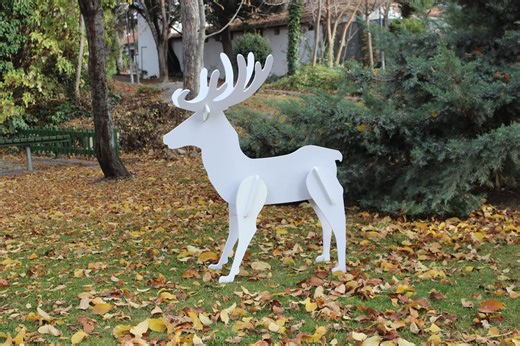 Large Reindeer Yard Display, Elegant Christmas Outdoor Decor, PVC Lawn Statue, All-weather Garden Deer Art, Holiday Yard Decoration - Etsy