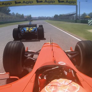 422K views · 5.2K reactions | Michael Schumacher vs Fernando Alonso - Ferrari F2004 vs Renault R24 - F1 2004 at Imola | Raceluxius Horizon | Facebook