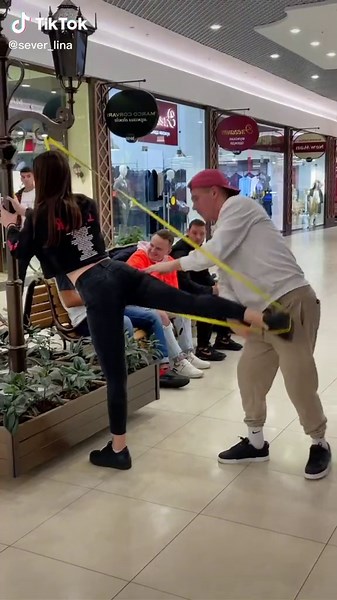 Shopping Mall High Kick Dance Challenge