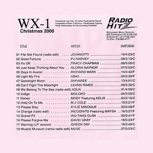 Various - Vol. WX-1 Christmas 2000