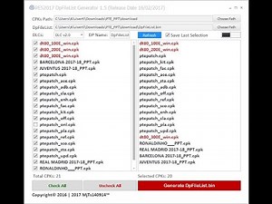 DpFileList Generator 1.5 para nuestro pes 2017