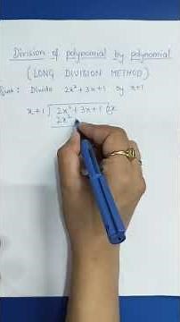 Divide Two Polynomials Using Long Division Method | Easy Explanation #Shorts