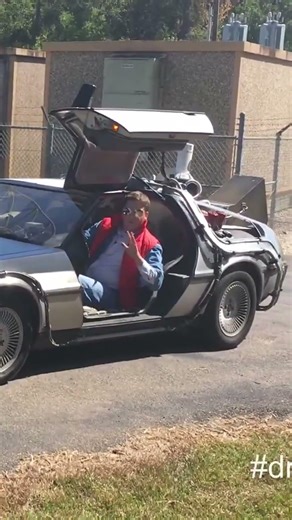 Delorean in National Weather Service shoot #bttf #backtothefuture #delorean #dmc12 #timemachine #wow