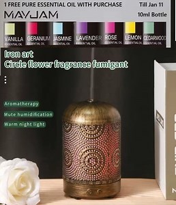 100ml Wrought Iron Bronze Finished Humidifier Aroma Diffuser 7 LED Lights | eBay