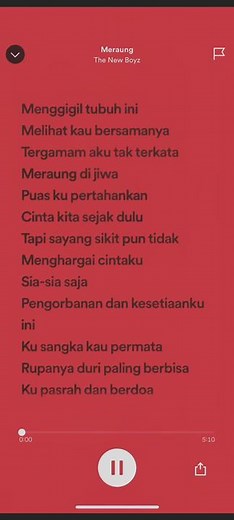 Meraung: New Boys Karaoke & Lyrics