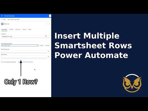 Insert Multiple Smartsheet Rows: Indented and More with Power Automate