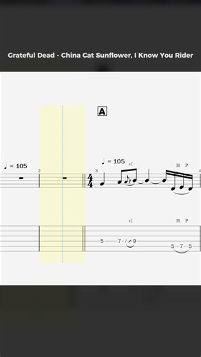 Le Gonçalves | Guitar on Instagram: "🎸 China Cat Sunflower, I Know You Rider – Grateful Dead (guitar tab preview) All song credits to Grateful Dead. 👉 Full tabs & custom requests Link in bio 🔗 #gratefuldead #psychedelicrock #musicreels #guitartabs #guitartranscription"