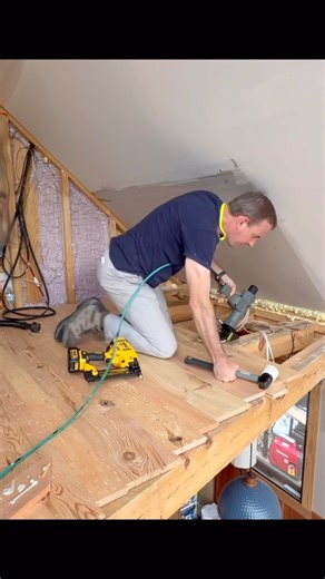 Installing the loft floor in my off-grid cabin