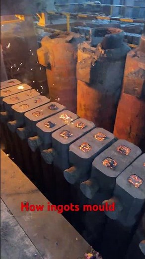 Ingot mould how it made ingots steel rolling mill raw material #rollingmill #ingots #forging #steel
