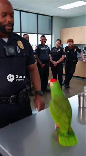 Talking Parrot Insults Cops... and They Can't Stop Laughing! #funny #parrot