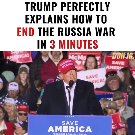 3.1M views · 42K reactions | Trump Perfectly Explains How To END The Russia-Ukraine War Biden could be getting us into World War III with his incompetance. Listen to my father, he knows how to deal with Russia! | Donald Trump Jr. | Facebook