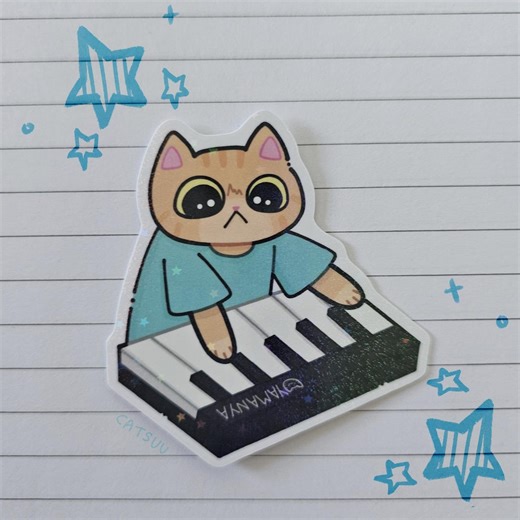 Cat Memes: KEYBOARD Cat Holographic Sticker - Etsy