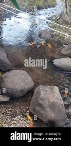 beautiful waterfall on nature background