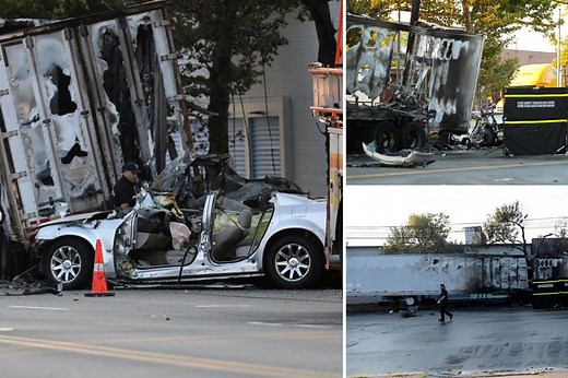 At least four people dead in fiery three-car collision in Newark