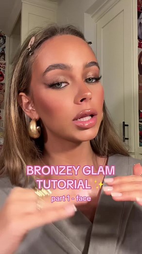 my bronzey glam face tutorial 💖 everything linked in my bio shades