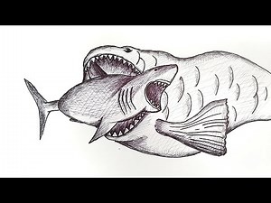 How to draw Bloop vs Megalodon