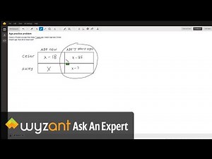 How to solve an age word problem