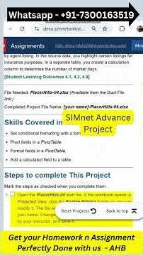 Excel In Practice Ch 4 Advanced Project 4-7