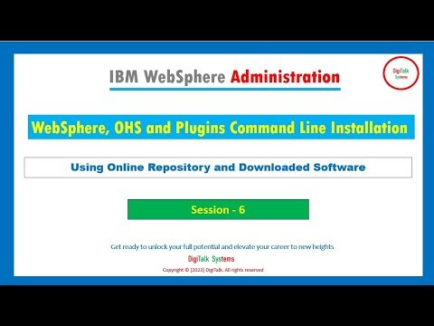 WebSphere, OHS and Plugins CommandLine Installation (Using OnlineRepository and Downloaded Software)