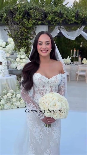 Brides choice, Ceremony hair vs reception hair 🤫♥️ #hairstyle #bride #wedding