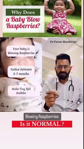 Blowing Raspberries!! Is it Normal?? As your baby grows, they’ll start to communicate in different ways like gurgling, giggling, and cooing.Babies start blowing raspberries, which look like a cluster of tiny spit bubbles, between 4 and 7 months old. It’s one of the ways they develop language skills. #babydevelopment #blowingraspberries #teething #teethingbaby #teethingbabyproblems #mouthing #newbornbaby #6monthsold #7monthsold #8monthsold #9monthsold #parenting #parentingtips #firsttimemom #firs