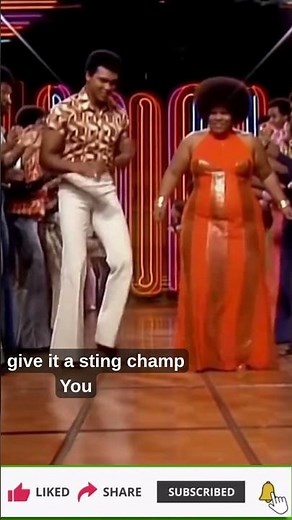 Ali with Nell Carter giving it a sting on the Soul Train Line