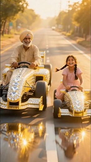 Grandpa did cycle racing to buy a Formula racing car for his granddaughter!