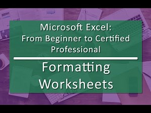 Formatting Worksheets (02.06) - Microsoft Excel: From Beginner to Certified Professional