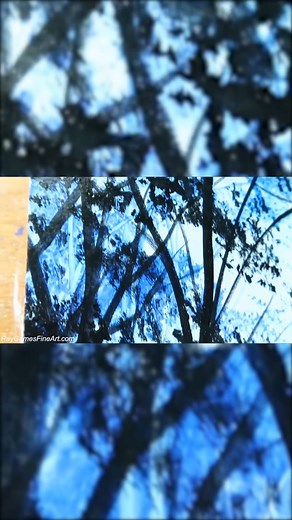 Simple absract landscape #raygrimesfineart #simple #abstract #painting #landscapepainting #blues #trees #paintings #landscape #raygrimesfineart #absractart #bluepainting #reels #nighttime #forestatnight #art | Ray Grimes Fine Art