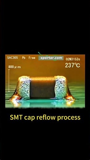 SMT Cap Soldering Process Under Reflow Oven | Amazing Solder Wetting Process in SMT Production