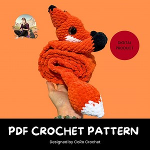 Fox Scarf - PDF Crochet Pattern - Crochet Pattern - English (US Terms) - French - Etsy