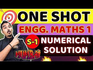 🔴LIVE | NUMERICAL SOLUTIONS | ONE SHOT | ENGINEERING MATHS 1 | MUMBAI UNIVERSITY |SAURABH DAHIVADKAR