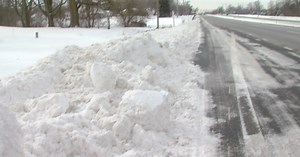 Driveways blocked by crews plowing snow off roads