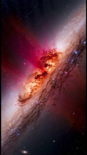 Cigar Galaxy M82: Closest starburst galaxy exploding with new stars! 💥🌌 #Space #Galaxy