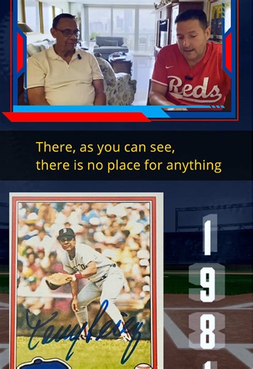 1981 Topps Tany Pérez autografiada ,su primera postal con el equipo de Boston ,joya coleccionable de nuestro salón de la fama y orgullo latino y cubano !!#viral #entrevista #baseball #fyp #mlb