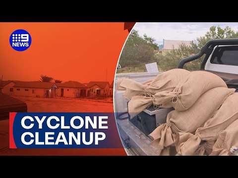 Cleanup begins as ex-tropical cyclone moves offshore | 9 News Australia