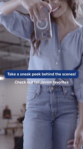 Take a sneak peek behind the "jeans" of our fall denim photoshoot👖 Shop all denim: https://bit.ly/4cUKais | Belk