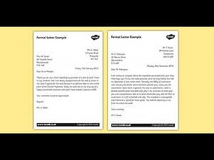 FORMAL LETTERS - GCSE / Functional Skills English