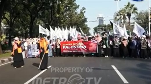 Aksi Bela Palestina Desak Tarik Dukungan AS untuk Israel