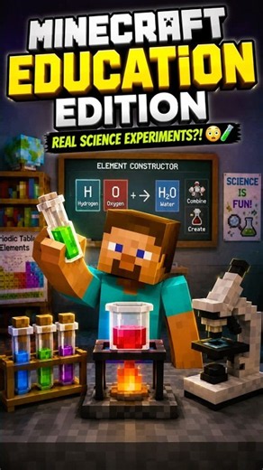 You Can Do REAL Experiments in Minecraft Education Edition! 🧪😳 #Minecraft #Shorts