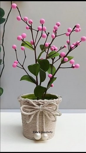 Aesthetic Flower Pot 🌸 | Easy DIY Home Decor | Waste Material #Craft #DIYCraft #HomeDecorIdeas