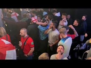 The reaction from England fans to Harry Kane's penalty miss vs France