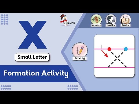 How to Write Small Letter x | Writing Practice | Tracing and Handwriting | Formation | Nursery
