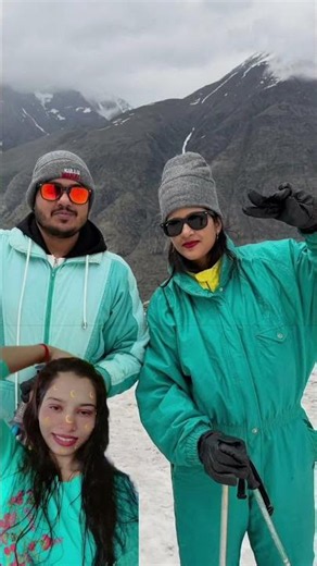 Star✨ Ankush Raja❤️with her wife pooja dubey shares beautiful😻❤️picture in Manali tour.#viral#love😊💐