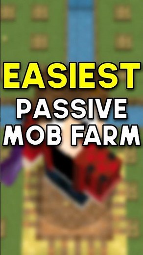 EASIEST Passive Mob Farm Minecraft Bedrock 1.21 (2025) #1upmc #minecraft #mctutorial